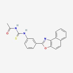molecular formula C20H15N3O2S B4133842 N-{[(3-naphtho[1,2-d][1,3]oxazol-2-ylphenyl)amino]carbonothioyl}acetamide 