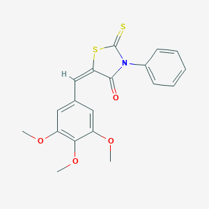 (5E)-3-phenyl-2-thioxo-5-(3,4,5-trimethoxybenzylidene)-1,3-thiazolidin-4-one