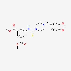 dimethyl 5-({[4-(1,3-benzodioxol-5-ylmethyl)-1-piperazinyl]carbonothioyl}amino)isophthalate