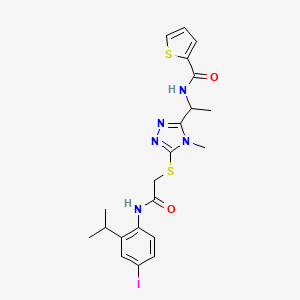 N-{1-[5-({2-[(4-iodo-2-isopropylphenyl)amino]-2-oxoethyl}thio)-4-methyl-4H-1,2,4-triazol-3-yl]ethyl}-2-thiophenecarboxamide