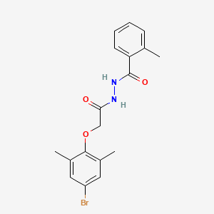 N'-[(4-bromo-2,6-dimethylphenoxy)acetyl]-2-methylbenzohydrazide