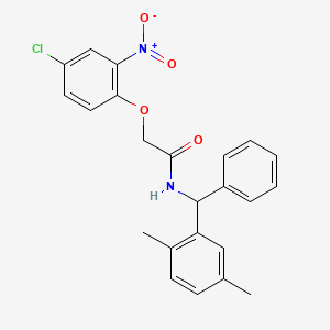 2-(4-chloro-2-nitrophenoxy)-N-[(2,5-dimethylphenyl)(phenyl)methyl]acetamide