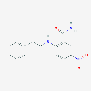 molecular formula C15H15N3O3 B4133967 5-nitro-2-[(2-phenylethyl)amino]benzamide 