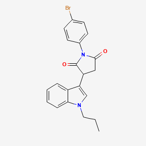 1-(4-bromophenyl)-3-(1-propyl-1H-indol-3-yl)-2,5-pyrrolidinedione