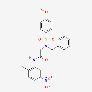 N~2~-benzyl-N~2~-[(4-methoxyphenyl)sulfonyl]-N~1~-(2-methyl-5-nitrophenyl)glycinamide