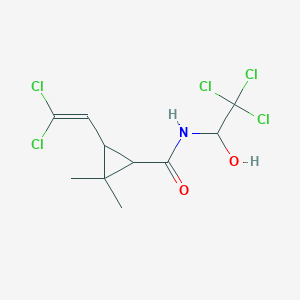 molecular formula C10H12Cl5NO2 B413402 3-(2,2-dichlorovinyl)-2,2-dimethyl-N-(2,2,2-trichloro-1-hydroxyethyl)cyclopropanecarboxamide 