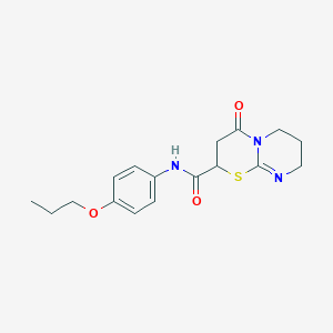 molecular formula C17H21N3O3S B4134042 4-oxo-N-(4-propoxyphenyl)-3,4,7,8-tetrahydro-2H,6H-pyrimido[2,1-b][1,3]thiazine-2-carboxamide 