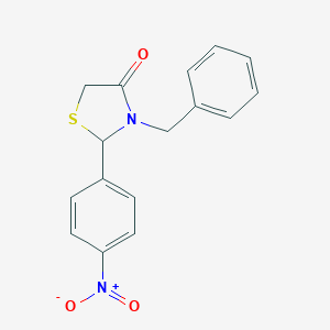 molecular formula C16H14N2O3S B413405 3-Benzyl-2-(4-nitrophenyl)-1,3-thiazolidin-4-one CAS No. 301157-38-0