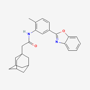 2-(1-adamantyl)-N-[5-(1,3-benzoxazol-2-yl)-2-methylphenyl]acetamide