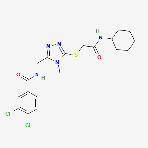 3,4-dichloro-N-[(5-{[2-(cyclohexylamino)-2-oxoethyl]thio}-4-methyl-4H-1,2,4-triazol-3-yl)methyl]benzamide