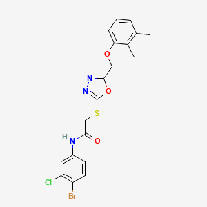 molecular formula C19H17BrClN3O3S B4134060 N-(4-bromo-3-chlorophenyl)-2-({5-[(2,3-dimethylphenoxy)methyl]-1,3,4-oxadiazol-2-yl}thio)acetamide 