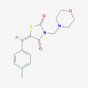 (5E)-5-(4-methylbenzylidene)-3-(morpholin-4-ylmethyl)-1,3-thiazolidine-2,4-dione