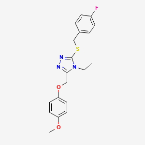 4-ethyl-3-[(4-fluorobenzyl)thio]-5-[(4-methoxyphenoxy)methyl]-4H-1,2,4-triazole