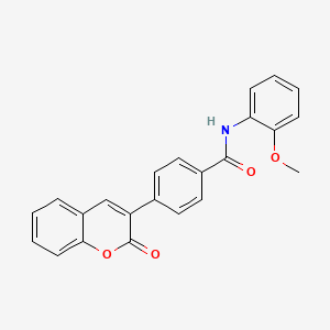 N-(2-methoxyphenyl)-4-(2-oxo-2H-chromen-3-yl)benzamide