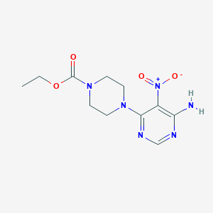 ethyl 4-(6-amino-5-nitro-4-pyrimidinyl)-1-piperazinecarboxylate