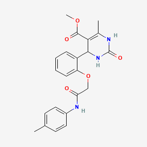 molecular formula C22H23N3O5 B4134107 methyl 6-methyl-4-(2-{2-[(4-methylphenyl)amino]-2-oxoethoxy}phenyl)-2-oxo-1,2,3,4-tetrahydro-5-pyrimidinecarboxylate 