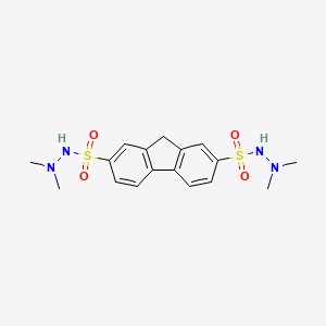 molecular formula C17H22N4O4S2 B4134108 N'~2~,N'~2~,N'~7~,N'~7~-tetramethyl-9H-fluorene-2,7-disulfonohydrazide 