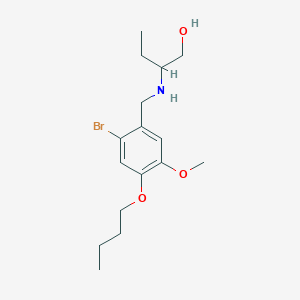 molecular formula C16H26BrNO3 B4134123 2-[(2-bromo-4-butoxy-5-methoxybenzyl)amino]-1-butanol 