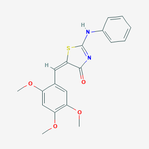 (5E)-2-anilino-5-[(2,4,5-trimethoxyphenyl)methylidene]-1,3-thiazol-4-one