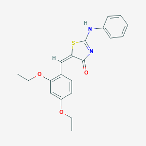 molecular formula C20H20N2O3S B413414 (5E)-2-anilino-5-[(2,4-diethoxyphenyl)methylidene]-1,3-thiazol-4-one 