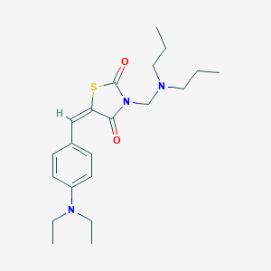 (5E)-5-[[4-(diethylamino)phenyl]methylidene]-3-[(dipropylamino)methyl]-1,3-thiazolidine-2,4-dione