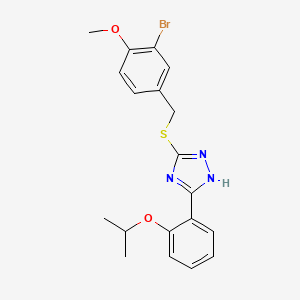 3-[(3-bromo-4-methoxybenzyl)thio]-5-(2-isopropoxyphenyl)-4H-1,2,4-triazole