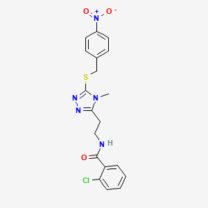 2-chloro-N-(2-{4-methyl-5-[(4-nitrobenzyl)thio]-4H-1,2,4-triazol-3-yl}ethyl)benzamide