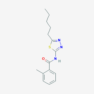 molecular formula C15H19N3OS B413418 2-methyl-N-(5-pentyl-1,3,4-thiadiazol-2-yl)benzamide 