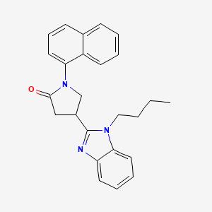 4-(1-butyl-1H-benzimidazol-2-yl)-1-(1-naphthyl)-2-pyrrolidinone