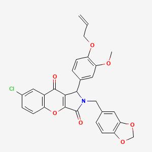 1-[4-(allyloxy)-3-methoxyphenyl]-2-(1,3-benzodioxol-5-ylmethyl)-7-chloro-1,2-dihydrochromeno[2,3-c]pyrrole-3,9-dione