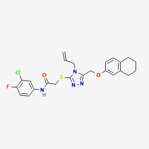 2-({4-allyl-5-[(5,6,7,8-tetrahydro-2-naphthalenyloxy)methyl]-4H-1,2,4-triazol-3-yl}thio)-N-(3-chloro-4-fluorophenyl)acetamide