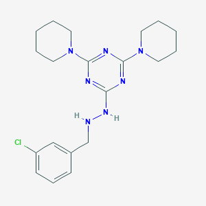 2-[2-(3-Chlorobenzyl)hydrazino]-4,6-di(1-piperidinyl)-1,3,5-triazine