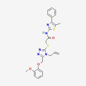 2-({4-allyl-5-[(2-methoxyphenoxy)methyl]-4H-1,2,4-triazol-3-yl}thio)-N-(5-methyl-4-phenyl-1,3-thiazol-2-yl)acetamide