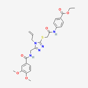 ethyl 4-({[(4-allyl-5-{[(3,4-dimethoxybenzoyl)amino]methyl}-4H-1,2,4-triazol-3-yl)thio]acetyl}amino)benzoate