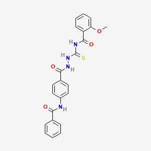 molecular formula C23H20N4O4S B4134242 N-({2-[4-(benzoylamino)benzoyl]hydrazino}carbonothioyl)-2-methoxybenzamide 