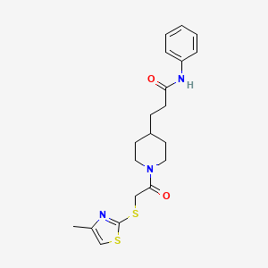 3-(1-{[(4-methyl-1,3-thiazol-2-yl)thio]acetyl}-4-piperidinyl)-N-phenylpropanamide