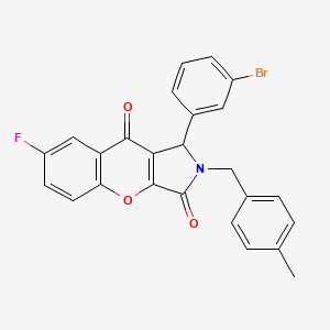 molecular formula C25H17BrFNO3 B4134285 1-(3-bromophenyl)-7-fluoro-2-(4-methylbenzyl)-1,2-dihydrochromeno[2,3-c]pyrrole-3,9-dione 