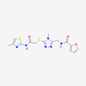 N-{[4-methyl-5-({2-[(4-methyl-1,3-thiazol-2-yl)amino]-2-oxoethyl}thio)-4H-1,2,4-triazol-3-yl]methyl}-2-furamide