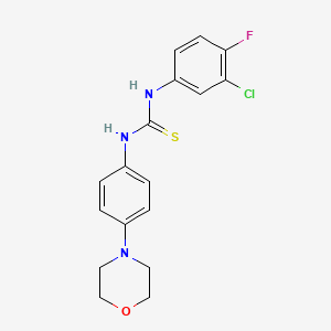 N-(3-chloro-4-fluorophenyl)-N'-[4-(4-morpholinyl)phenyl]thiourea