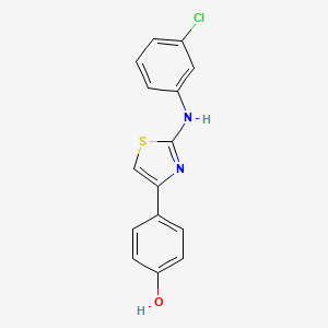 molecular formula C15H11ClN2OS B4134344 4-{2-[(3-chlorophenyl)amino]-1,3-thiazol-4-yl}phenol 