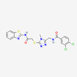 N-[(5-{[2-(1,3-benzothiazol-2-ylamino)-2-oxoethyl]thio}-4-methyl-4H-1,2,4-triazol-3-yl)methyl]-3,4-dichlorobenzamide