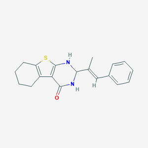 2-[(E)-1-phenylprop-1-en-2-yl]-2,3,5,6,7,8-hexahydro-1H-[1]benzothiolo[2,3-d]pyrimidin-4-one