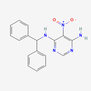 N-(diphenylmethyl)-5-nitro-4,6-pyrimidinediamine