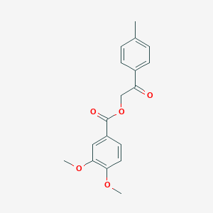 molecular formula C18H18O5 B413441 2-(4-Methylphenyl)-2-oxoethyl 3,4-dimethoxybenzoate 