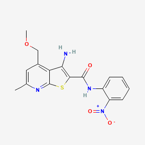 3-amino-4-(methoxymethyl)-6-methyl-N-(2-nitrophenyl)thieno[2,3-b]pyridine-2-carboxamide