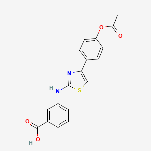 3-({4-[4-(acetyloxy)phenyl]-1,3-thiazol-2-yl}amino)benzoic acid