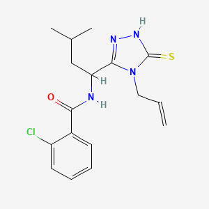 N-[1-(4-allyl-5-mercapto-4H-1,2,4-triazol-3-yl)-3-methylbutyl]-2-chlorobenzamide