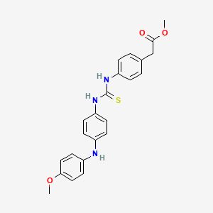 molecular formula C23H23N3O3S B4134458 methyl (4-{[({4-[(4-methoxyphenyl)amino]phenyl}amino)carbonothioyl]amino}phenyl)acetate 