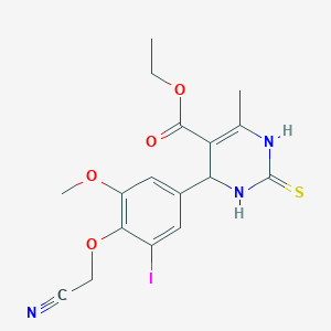 ethyl 4-[4-(cyanomethoxy)-3-iodo-5-methoxyphenyl]-6-methyl-2-thioxo-1,2,3,4-tetrahydro-5-pyrimidinecarboxylate