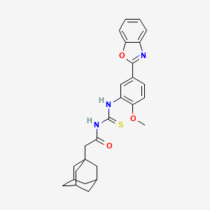 2-(1-adamantyl)-N-({[5-(1,3-benzoxazol-2-yl)-2-methoxyphenyl]amino}carbonothioyl)acetamide